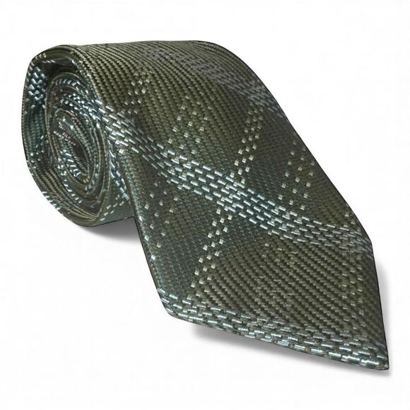 Oscar By Oscar de la Renta Handmade Tie Green Blue - Picture 1 of 9